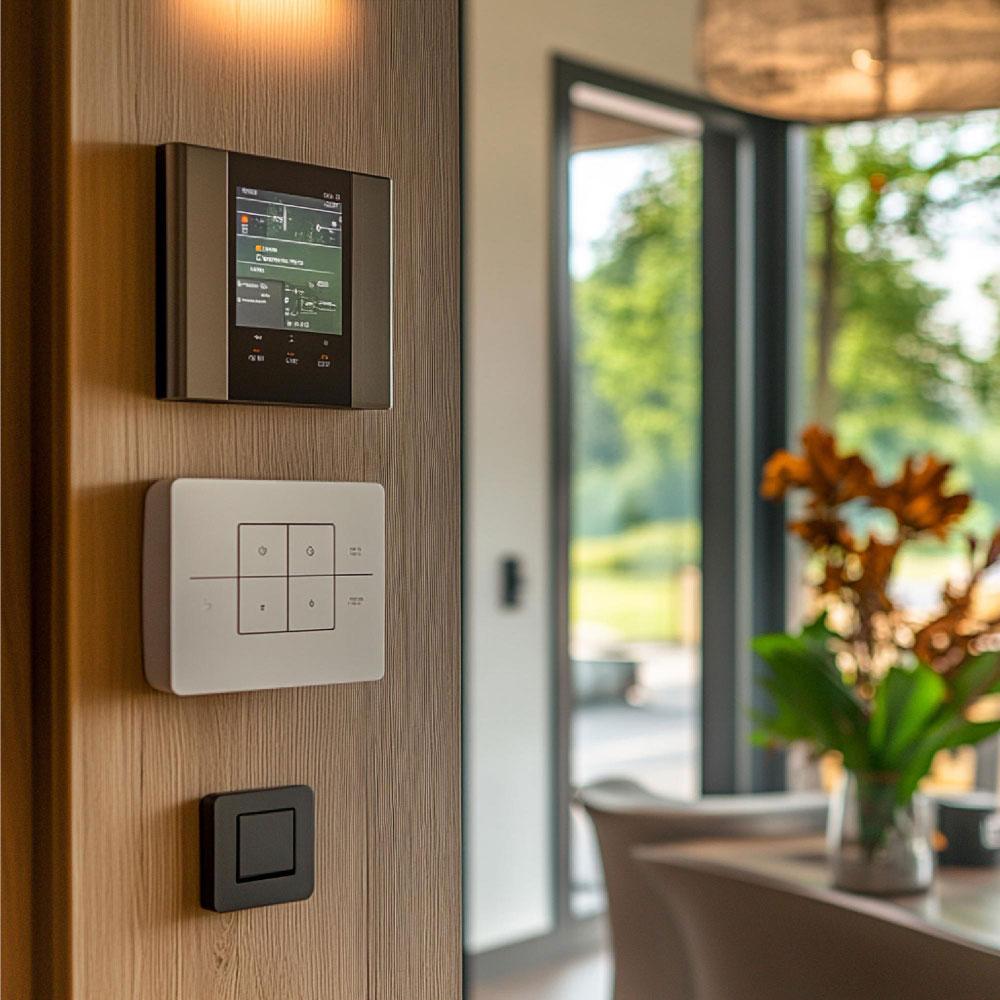 229449 Casa mederna con display per la climatizzazione . impianti elettrici Sassari Energeo Srl Impiantistica Civile e industriale
