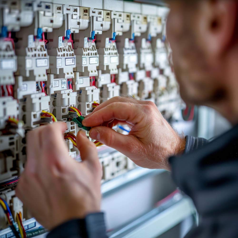 39483 Elettricista opera su quadro elettrico: impianti elettrici Sassari Energeo Srl