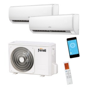 Split Ferroli unità esterna telecomando e comando da Smartphone - Energeo Srl Sassari - Condizionatori - climatizzatori - pompe di calore - Ferroli Sime Beretta